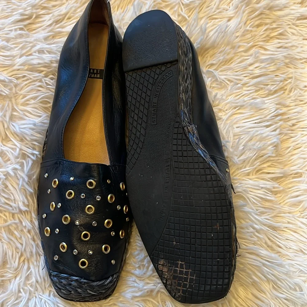 Stuart Weitzman Blue Leather Slip ons - Picture 4 of 5